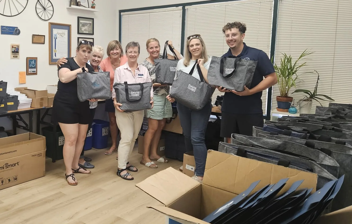 Filling the welcome bags
